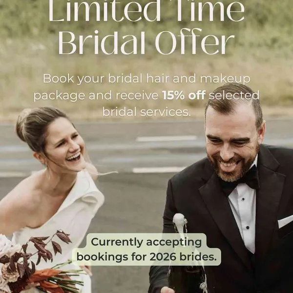15% off Bridal hair and make up trials